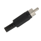 CONECTOR RCA MACHO PLASTICO NEGRO