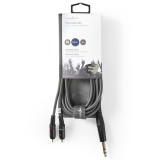 Cable Jack 6.3 Macho a 2 RCA Macho de 3 M