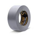 Cinta adhesiva textil plata brillante