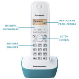 Teléfono inalámbrico PANASONIC KX-TG1611 BLAN/AZUL