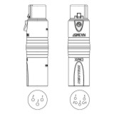 Adaptador NEUTRIK XLR Macho 3C. - XLR Hembra 5C.