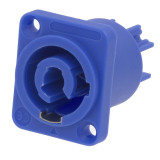 Conector Powercon hembra chasis Azul