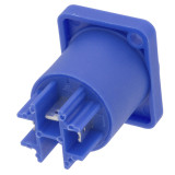 Conector Powercon hembra chasis Azul