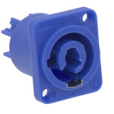 Conector Powercon hembra chasis Azul