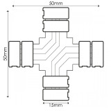 Conector Para Tira 10Mm 12V/24V Monocolor Tipo X