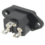 Base alimentación tripolar macho IEC320 C14