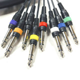 Manguera 8 XLR machos a 8 Jack machos ST. 3 metros