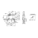 Interruptor final de carrera 3A/250Vac