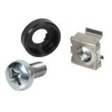 Tornillo, tuerca enjaulada y arandela rack 19"