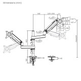 Soporte TV mesa 17" A 32" AISENS DT32TSR-453