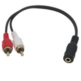 CABLE JACK 3.5 HEMBRA A 2 RCA MACHO DE 20CM