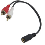 CABLE JACK 3.5 HEMBRA A 2 RCA MACHO DE 20CM