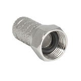 Conector F macho para cable TV 8.0 mm.