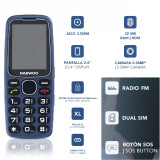 Teléfono Móvil Senior Daewoo Dw8001bk