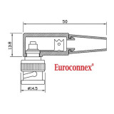 BNC acodado tornillo con capuchón RG-58/RG-59
