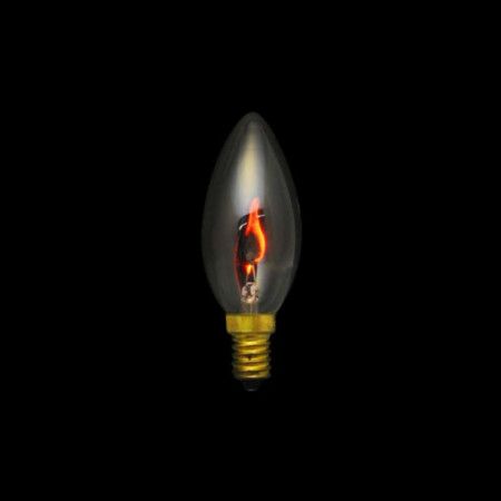 Bombilla vela efecto llama 230v 1,5w e14
