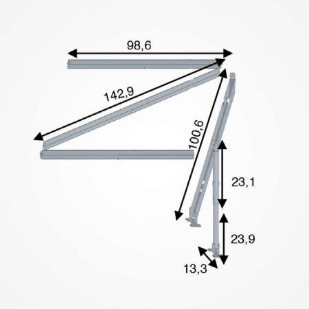 Soporte para panel solar suelo pared 10-80º