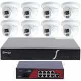 KIT VIDEOVIGILANCIA SAFIRE SMART 8 CAMARAS TURRET IP 4MPX