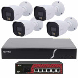 KIT VIDEOVIGILANCIA SAFIRE SMART 4 CAMARAS BULLET IP 8 MPX