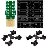 Conector HDMI macho con terminales