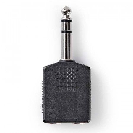 Adaptador Jack doble hembra 6,3mm. a Jack 6,3mm.