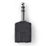 Adaptador Jack doble hembra 6,3mm. a Jack 6,3mm.