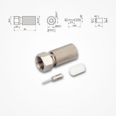 Conector "F" macho.