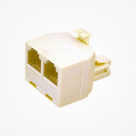 ADAPTADOR TELÉFONO 6P6C MACHO A 2 6P6C HEMBRA