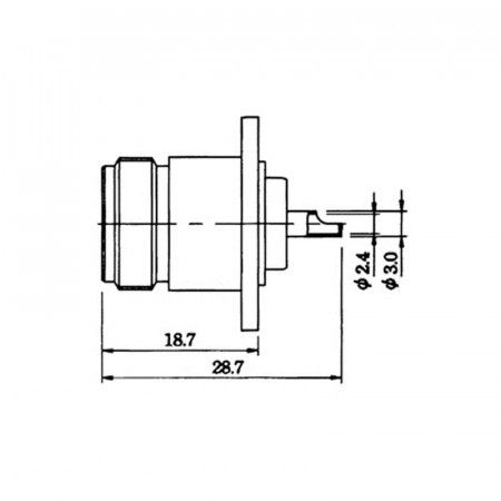 Conector N hembra chasis
