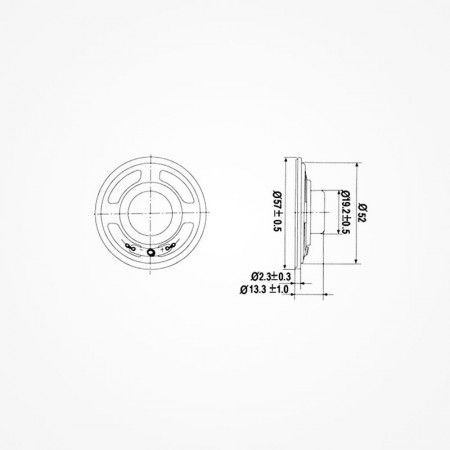 Mini altavoz 1W / 8 OHM - Ø 57mm