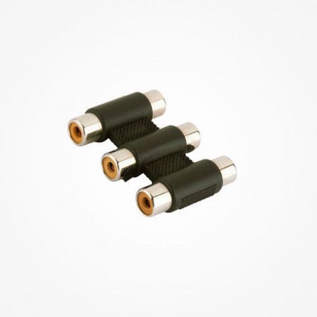 ADAPTADOR 3 RCA HEMBRA/3 RCA HEMBRA