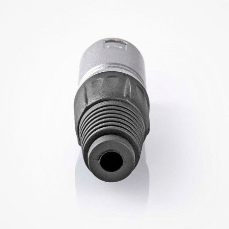 Conector XLR Macho 5 Pines Plata
