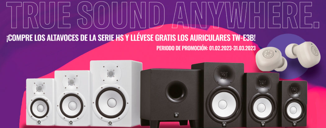 Auriculares TW-E3B gratis con tus monitores HS